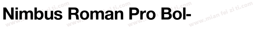 Nimbus Roman Pro Bol字体转换